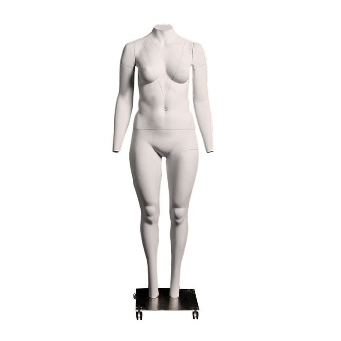 Plus Size Headless Female Mannequin - Left Knee Bent Pose