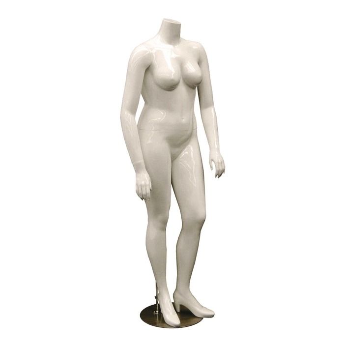 Plus Size Headless Adult Female Fleshtone Mannequin with Base 