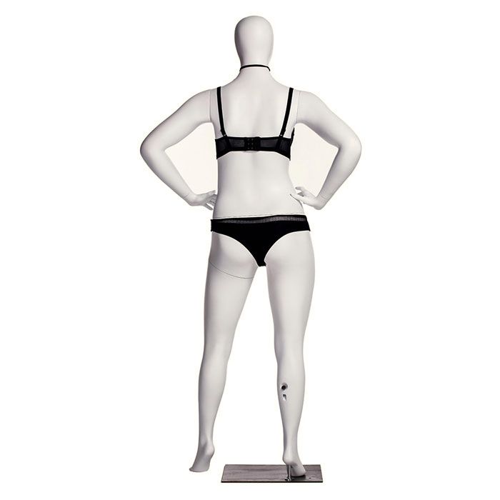 White Finish Female Plus Size Mannequin for Retail Apparel Display Subastral