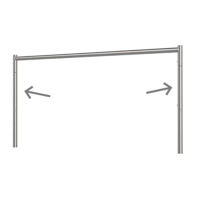 SUPER Heavy Duty 12" Tall Pair Clothes Rail HEIGHT EXTENDERS Extension Poles