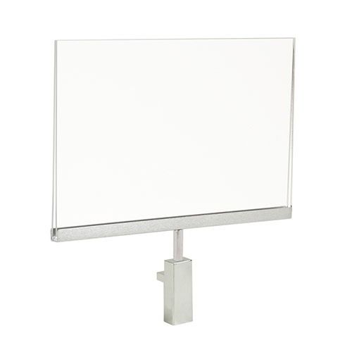 Retail Sign Holder Acrylic With Metal Stand 