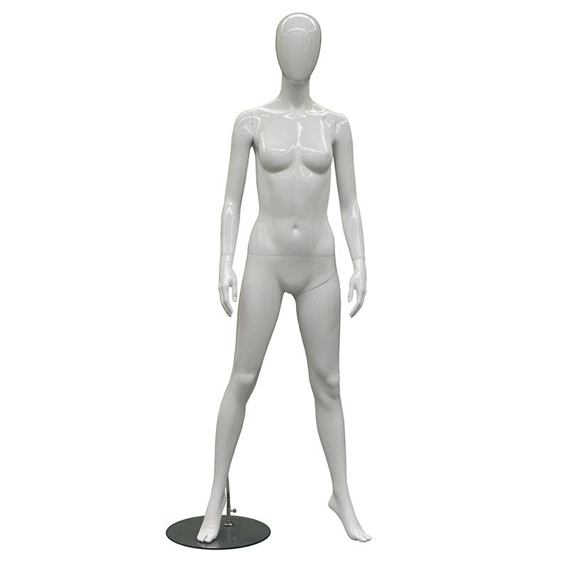 Abstract Female Mannequin With Stainless Steel Base Subastral