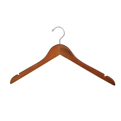 Contoured Wooden Coat Hanger - Matte Teak