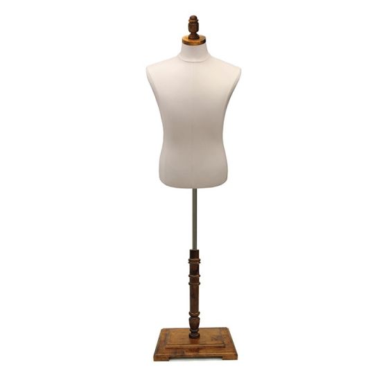 Classic Mens Dress Form with Antique Style Base Subastral
