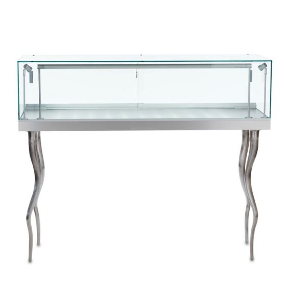 Decorative Jewelry Display Case with Sliding Doors - Front View