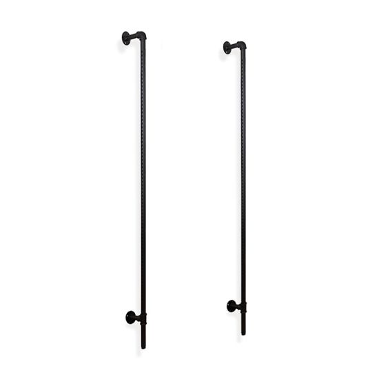 Black Metal Pipe Wall Uprights | Black Pipeline Outriggers Subastral