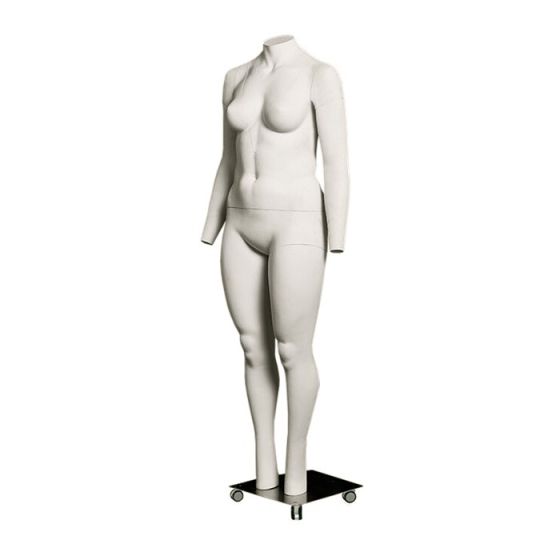 Invisible Mannequin - Plus Size Female - Side View