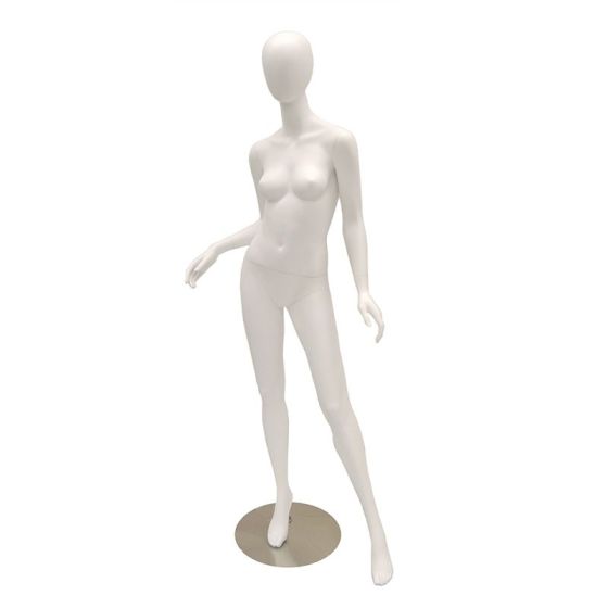 Female Mannequin - Left Arm Bent and Leg Extended - Matte, Front View