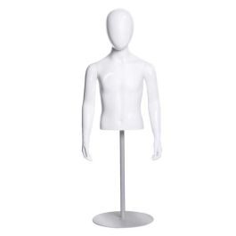 Left and Right Kid Mannequin Hands Arms with Lotus-Shaped Steady Base White 