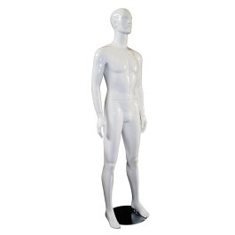 Black Gloss Male Mannequin w/ Straight Arms 